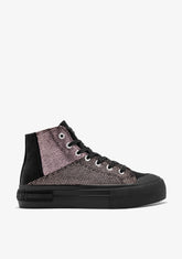D.franklin One Way Patchwork High Black