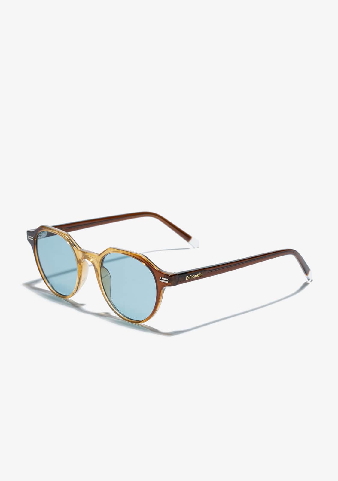 D.franklin Ultra Light S Round Trans Brown / Trans Blue Venta caliente