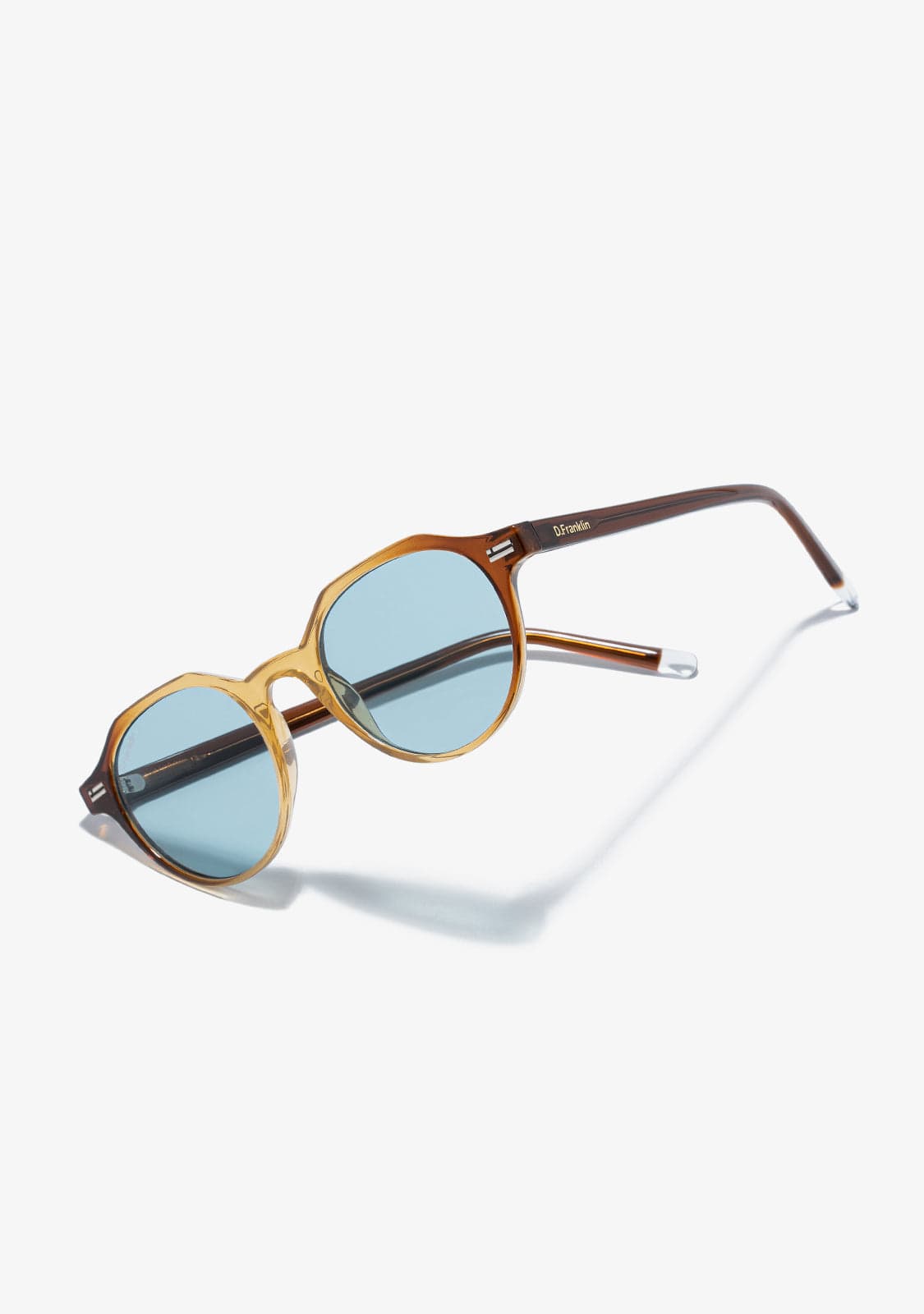 D.franklin Ultra Light S Round Trans Brown / Trans Blue Venta caliente
