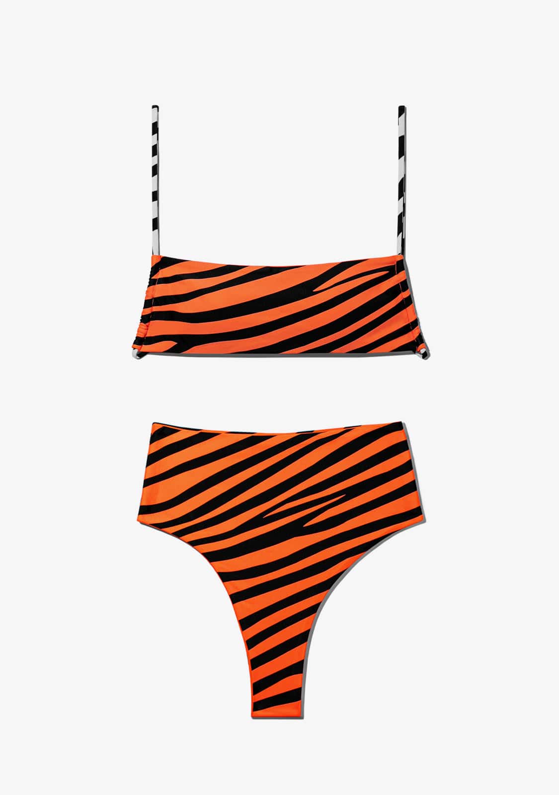 D.franklin Fiji Top + Maui Bottom Bikini Zebra Orange COMPRAR AHORA