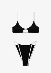 D.franklin Feroe Top + Aruba Bottom Bikini Black Oferta especial de fábrica