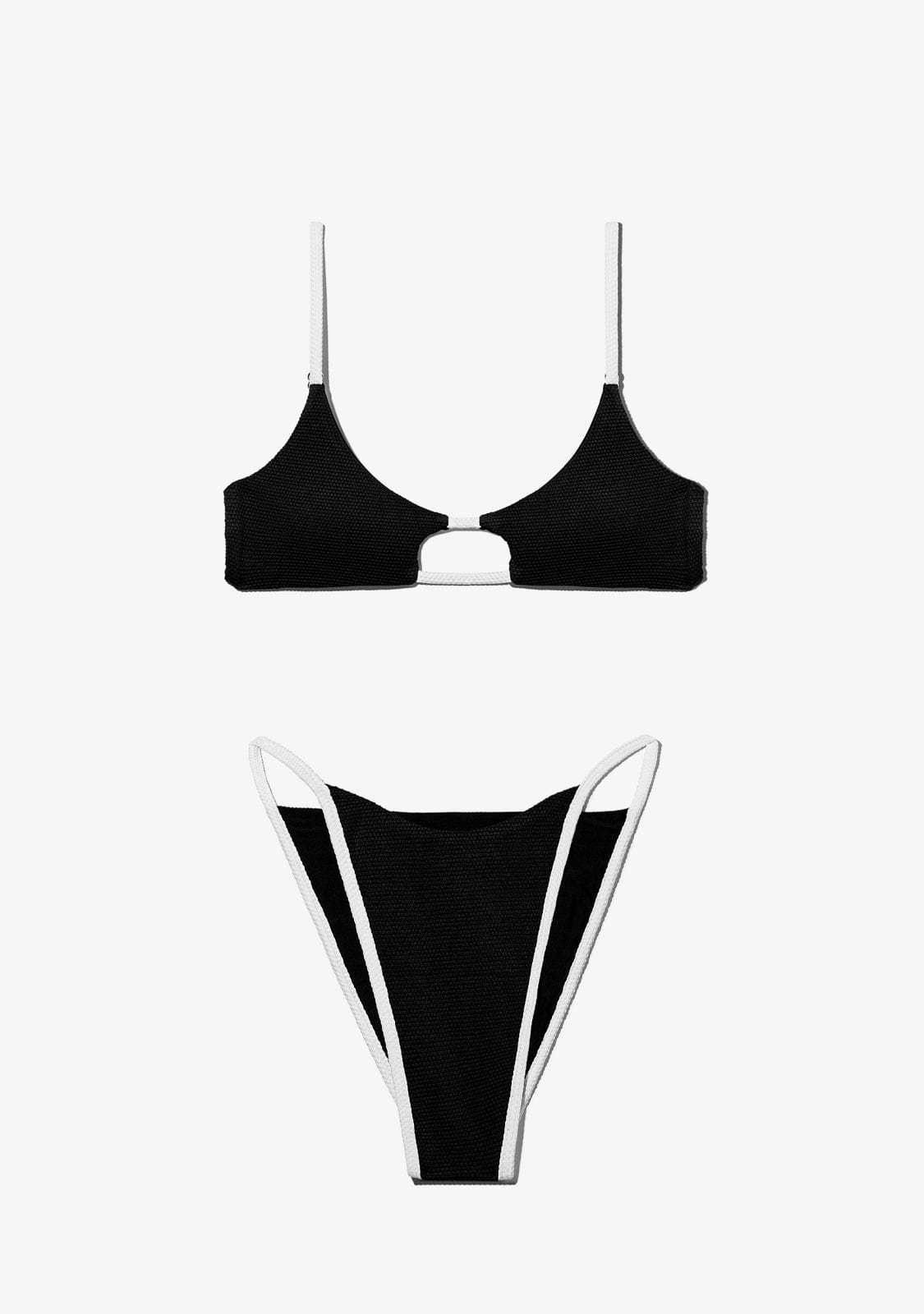 D.franklin Feroe Top + Aruba Bottom Bikini Black Oferta especial de fábrica