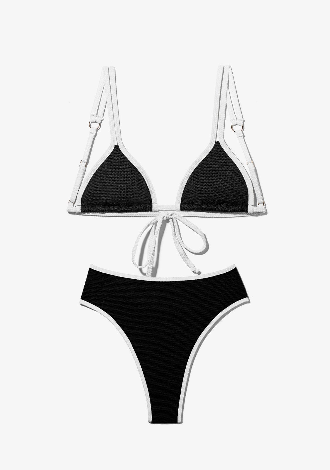 D.franklin Aruba Top + Wake Bottom Bikini Black Promoción trimestral