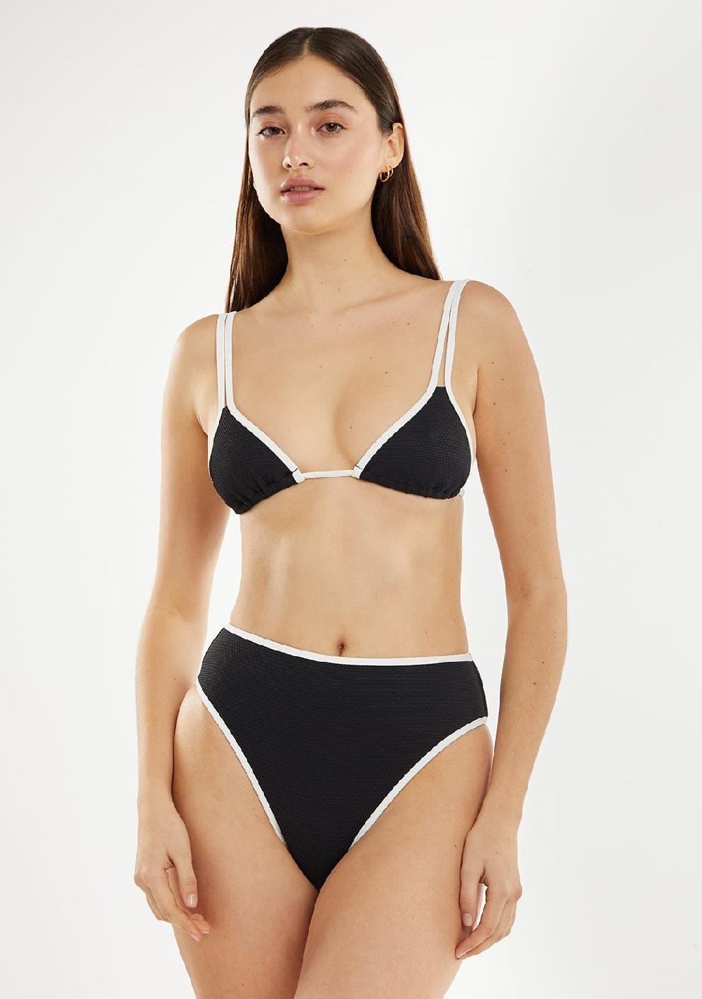 D.franklin Aruba Top + Wake Bottom Bikini Black Promoción trimestral