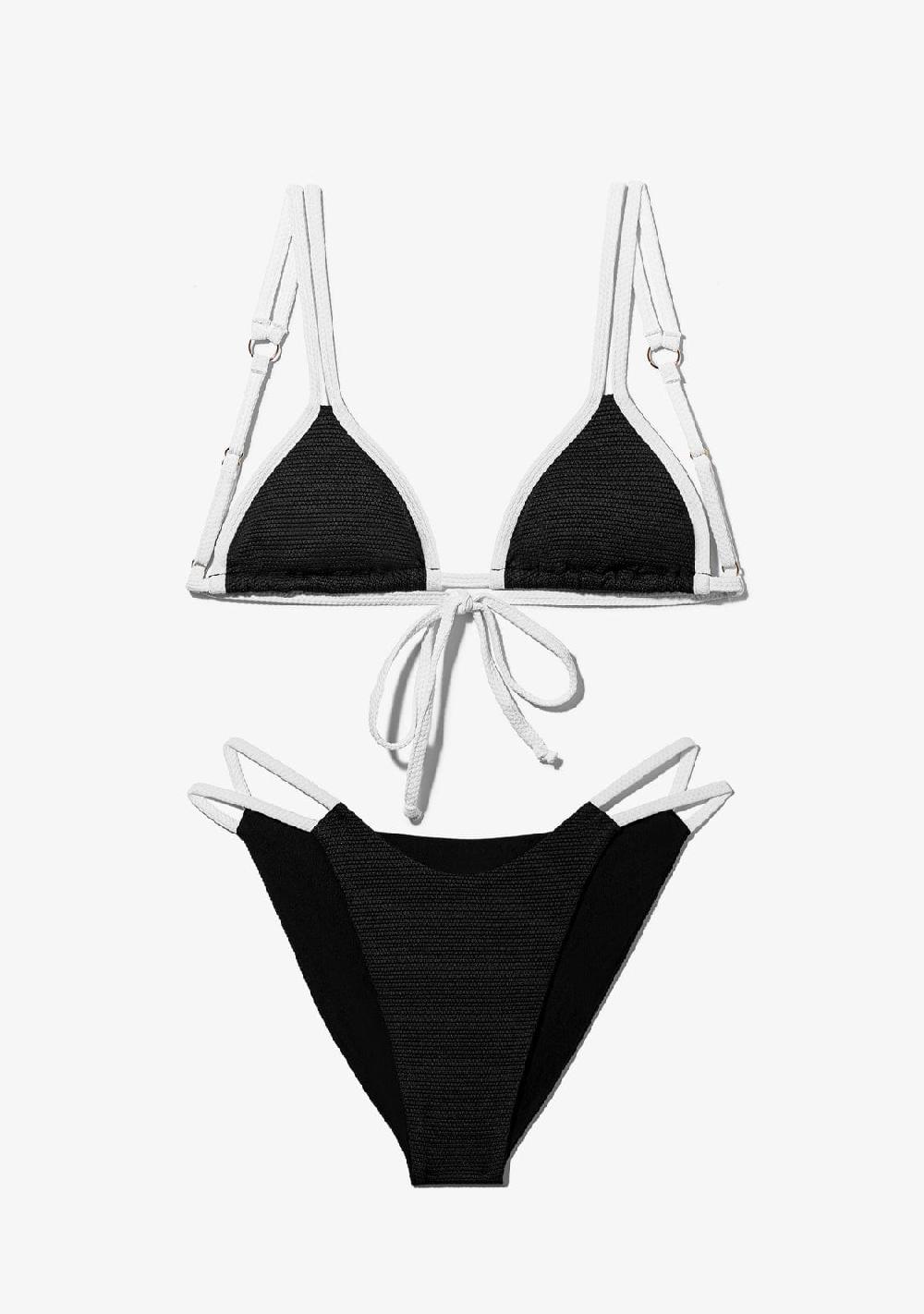 D.franklin Aruba Top + Feroe Bottom Bikini Black Solo queda un día