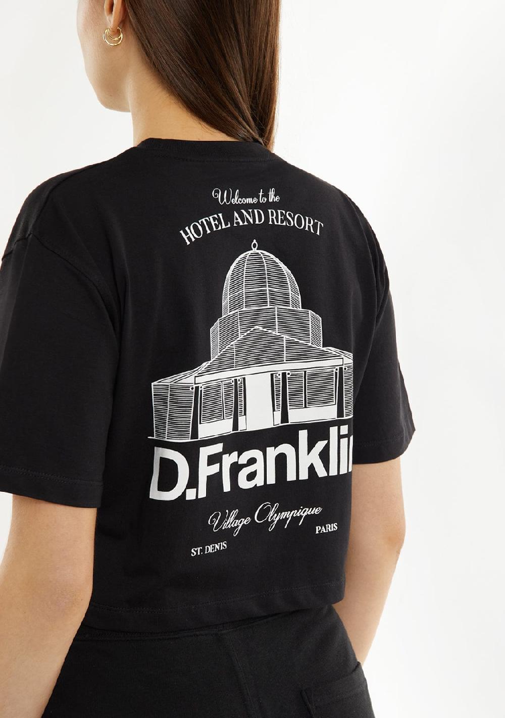 D.franklin St. Denis Cropped T-Shirt Black / White Ahorra y exporta
