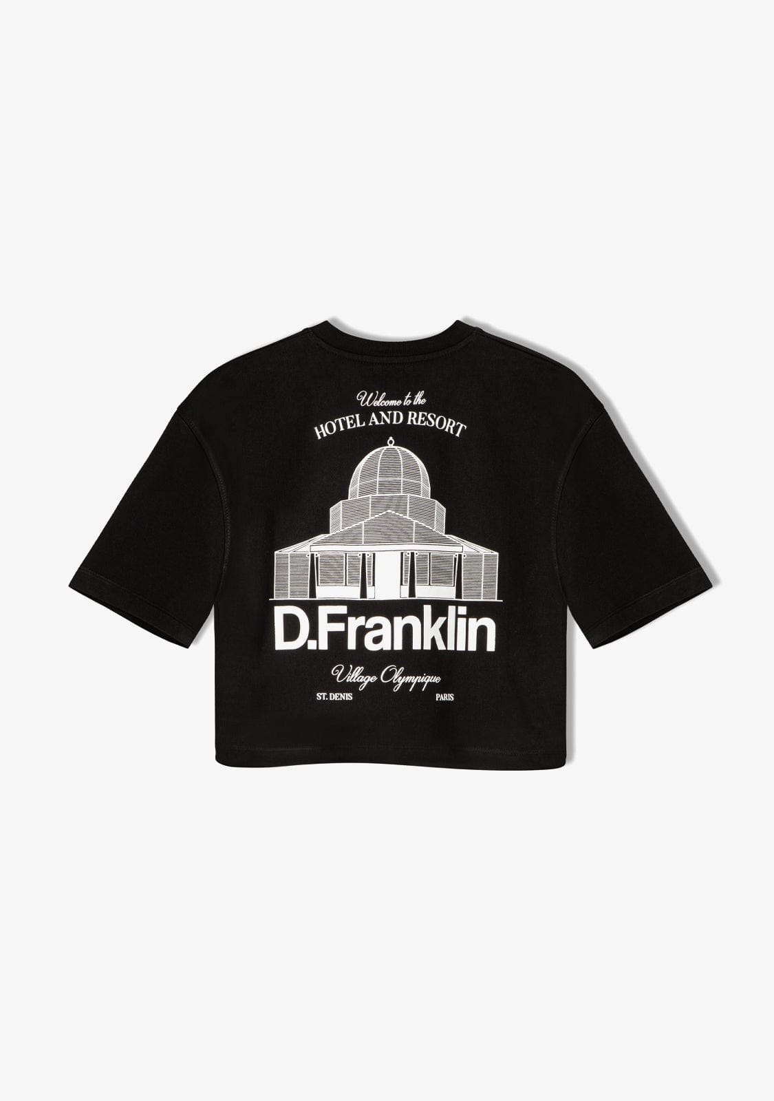 D.franklin St. Denis Cropped T-Shirt Black / White Ahorra y exporta