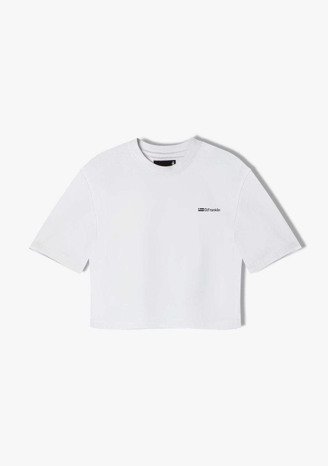 D.franklin St. Denis Cropped T-Shirt White / Black Precios de Black Friday