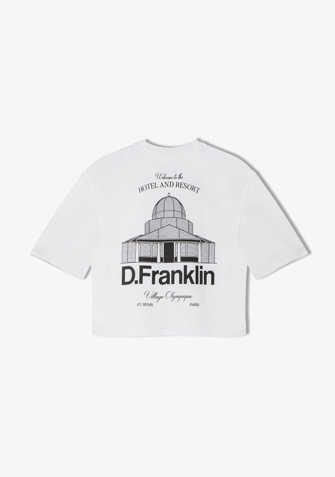 D.franklin St. Denis Cropped T-Shirt White / Black Precios de Black Friday