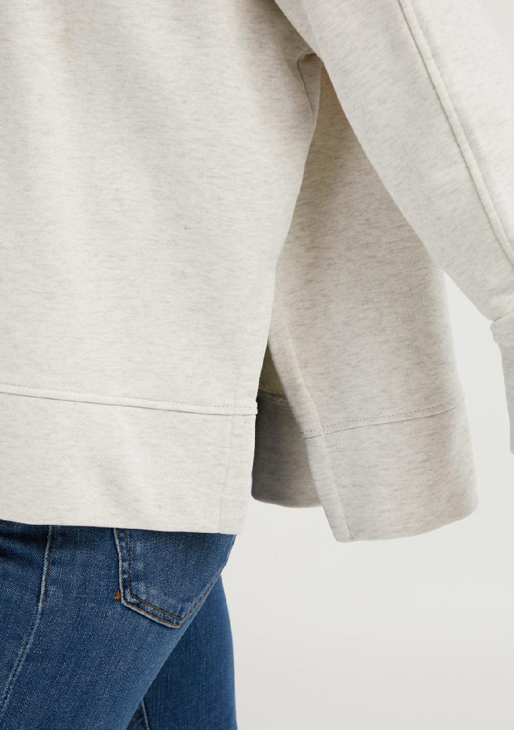 D.franklin Varsity Oversized Crew Neck Sweatshirt Grey / Black Gran oferta