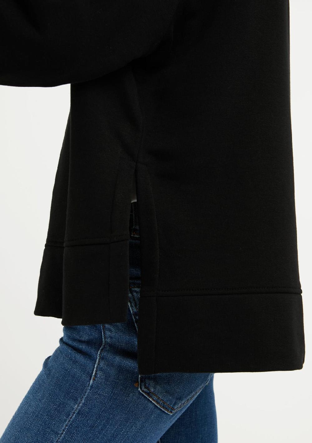 D.franklin Varsity Oversized Crew Neck Sweatshirt Black / White Rebajas baratas
