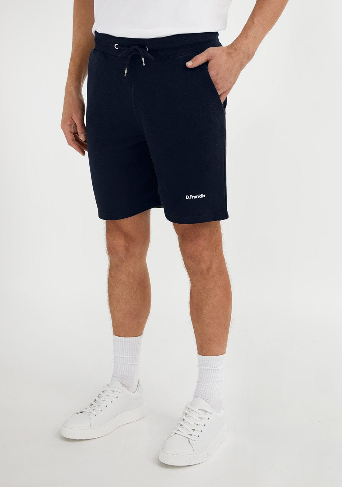 D.franklin Logo Jogger Shorts Navy / White Los más vendidos