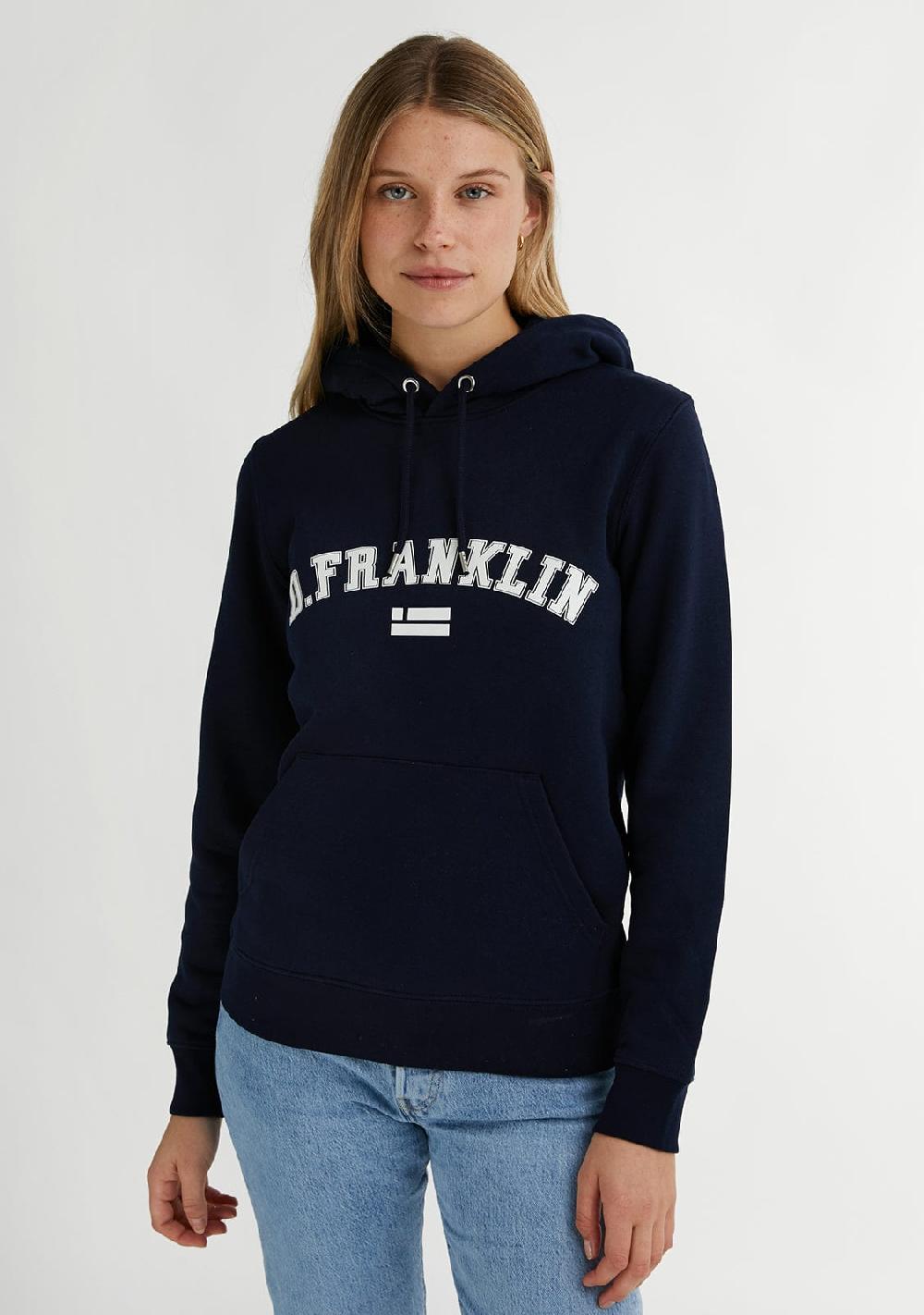 D.franklin Varsity Hoodie Navy / White Tienda