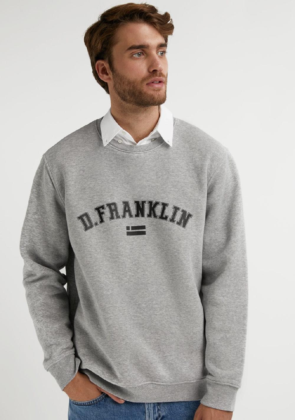 D.franklin Varsity Sweatshirt Grey / Black COMPRAR AHORA