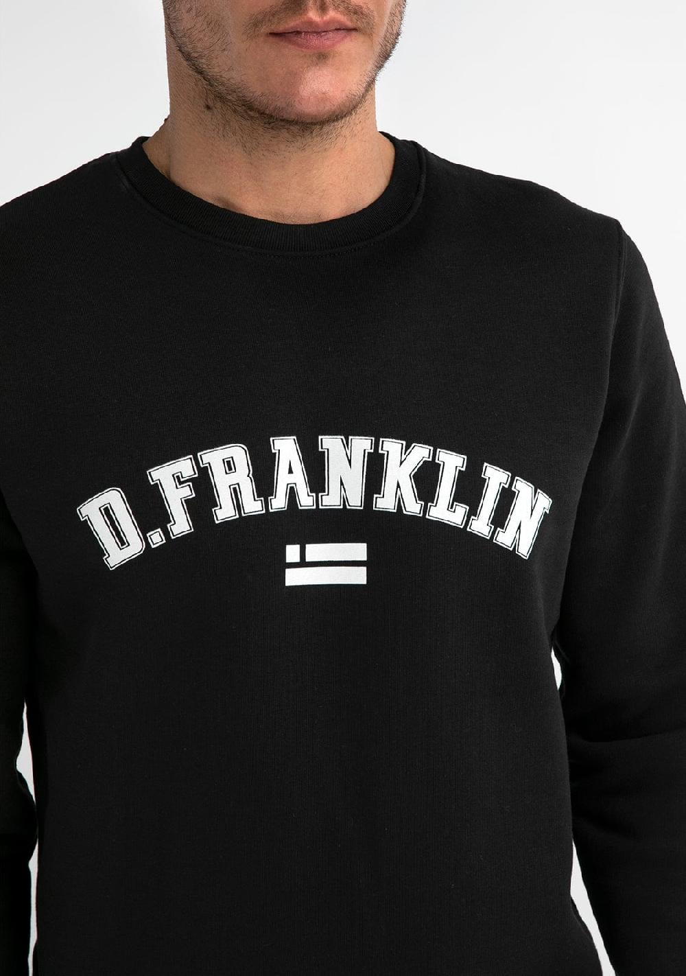 D.franklin Varsity Sweatshirt Black / White ÚLTIMAS EDICIONES