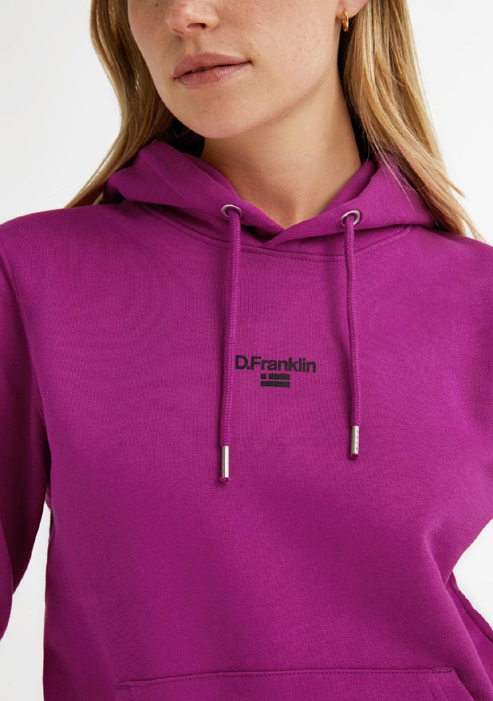 D.franklin Mid Logo Hoodie Orchid / Black Últimos 2 días