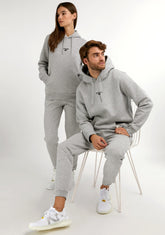 D.franklin Mid Logo Hoodie Grey / Black Solo hoy