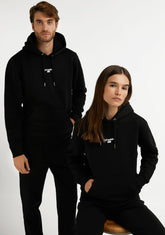 D.franklin Mid Logo Hoodie Black / White Oferta especial de fábrica