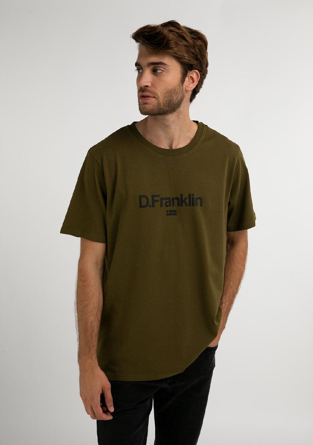 D.franklin Logo Flag T-Shirt Khaki / Black Solo queda un día