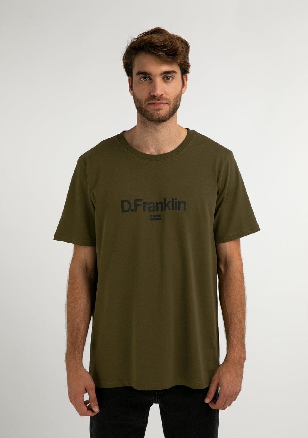 D.franklin Logo Flag T-Shirt Khaki / Black Solo queda un día