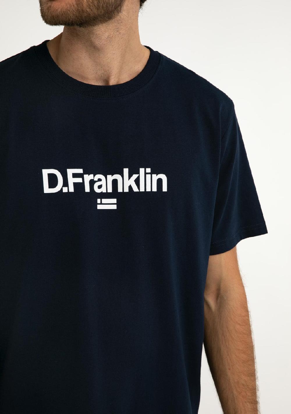 D.franklin Logo Flag T-Shirt Navy / White Superdescuento