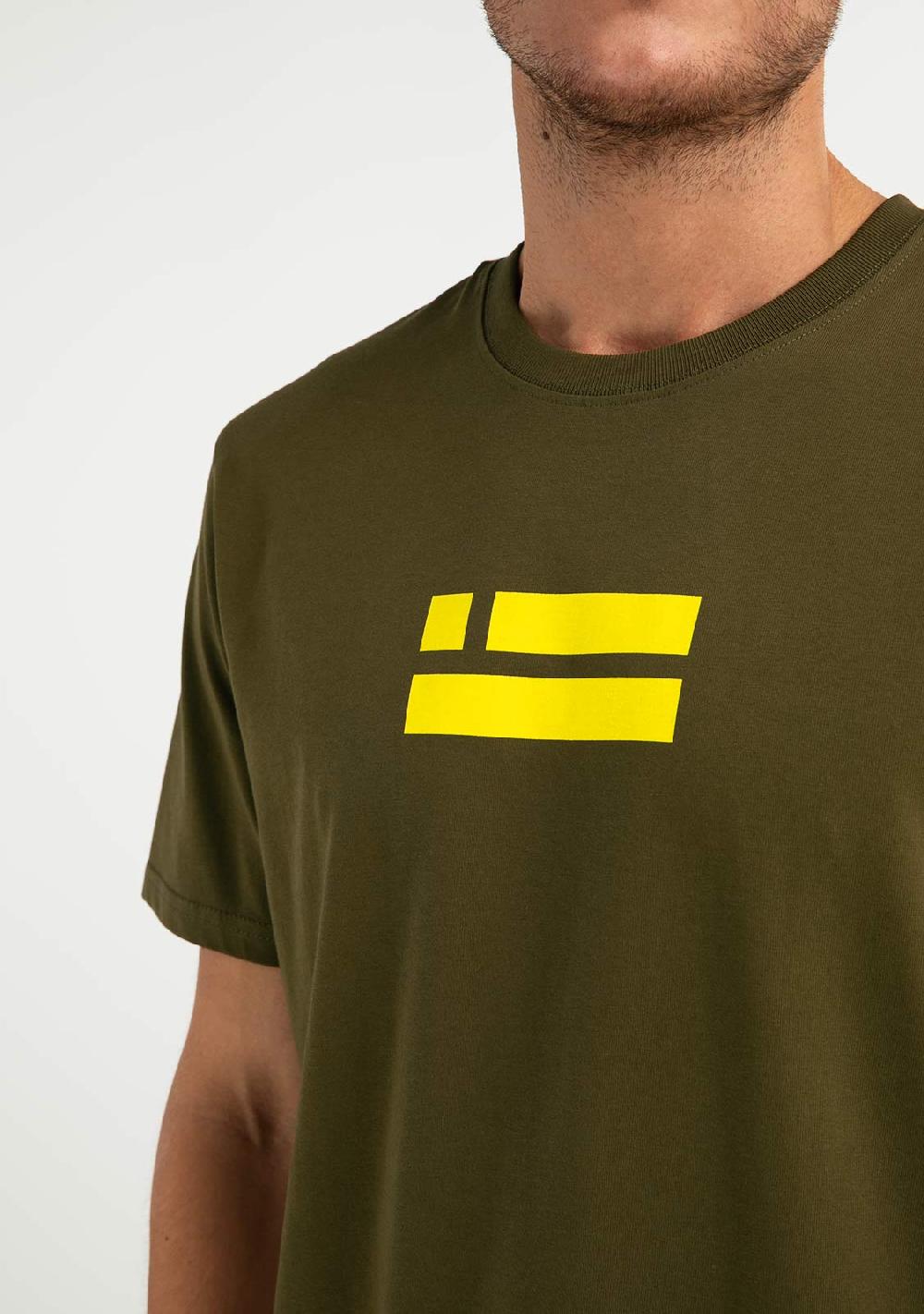 D.franklin Flag T-Shirt Khaki / Lime Tienda de fábrica