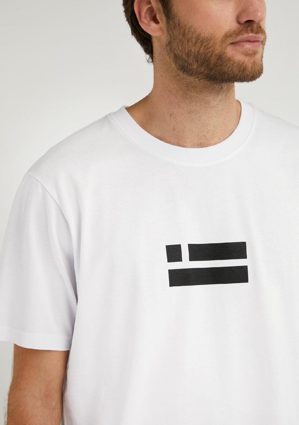 D.franklin Flag T-Shirt White / Black En oferta