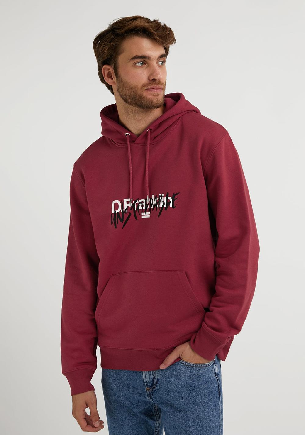 D.franklin Unstoppable Hoodie Dark Red Última moda