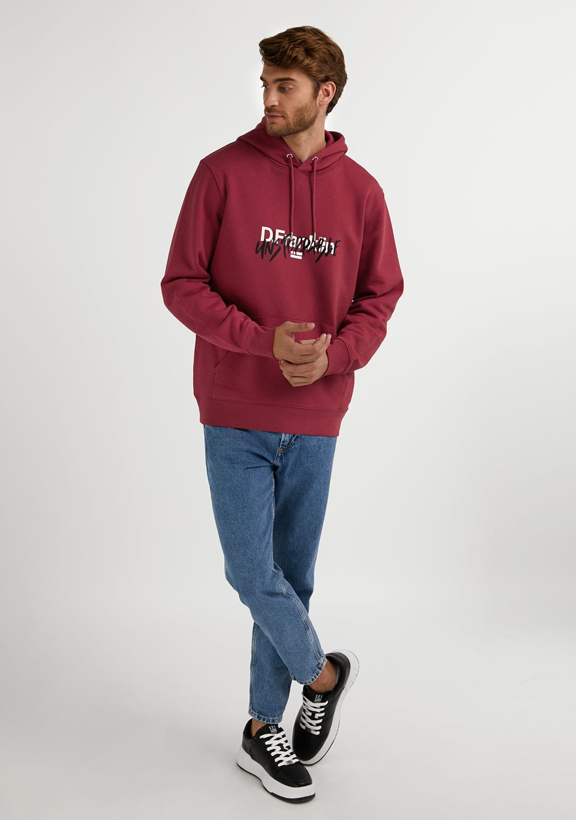 D.franklin Unstoppable Hoodie Dark Red Última moda