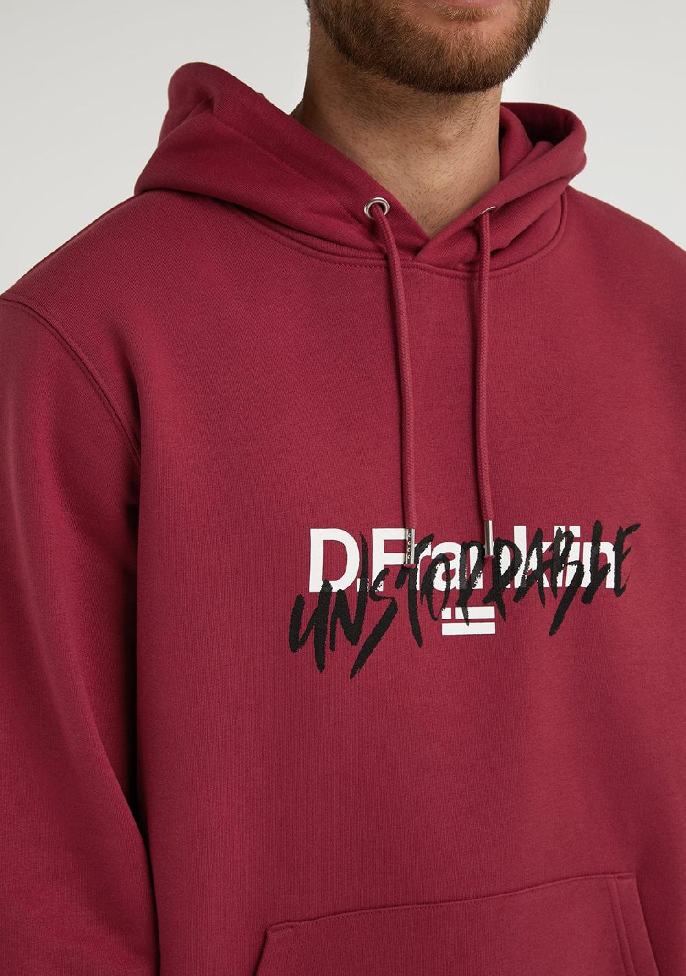 D.franklin Unstoppable Hoodie Dark Red Última moda