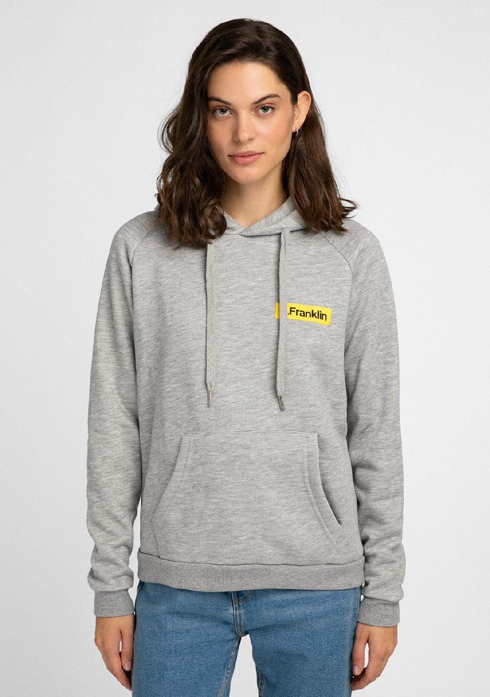 D.franklin Hoodie Smiley Female Grey En línea