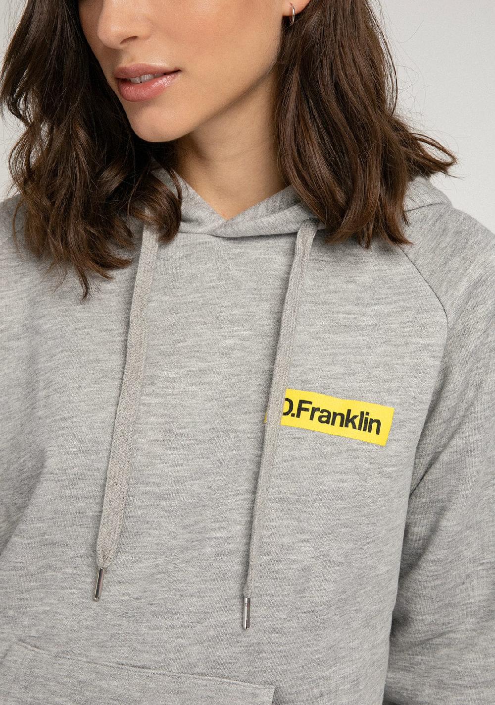 D.franklin Hoodie Smiley Female Grey En línea