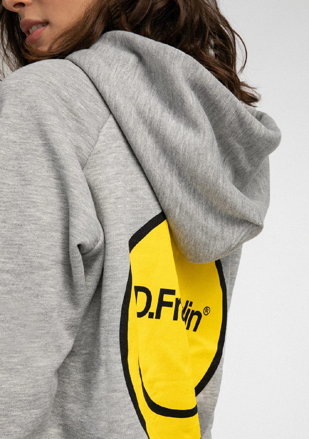 D.franklin Hoodie Smiley Female Grey En línea