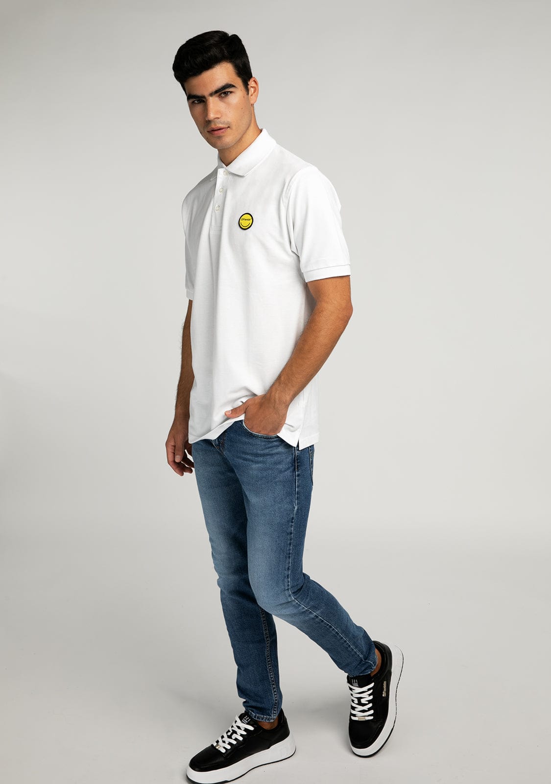 D.franklin Polo Smiley White Descuento