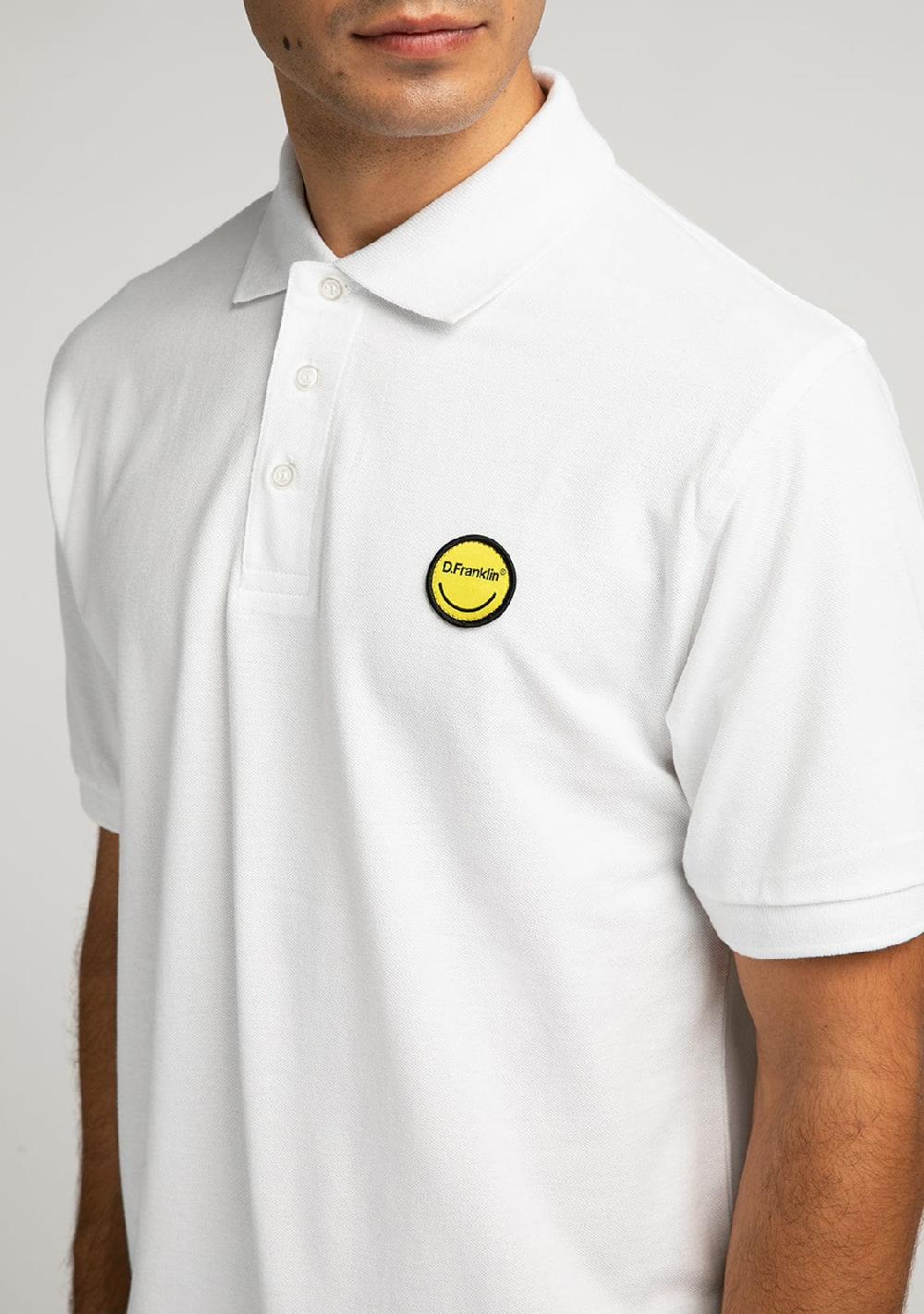 D.franklin Polo Smiley White Descuento