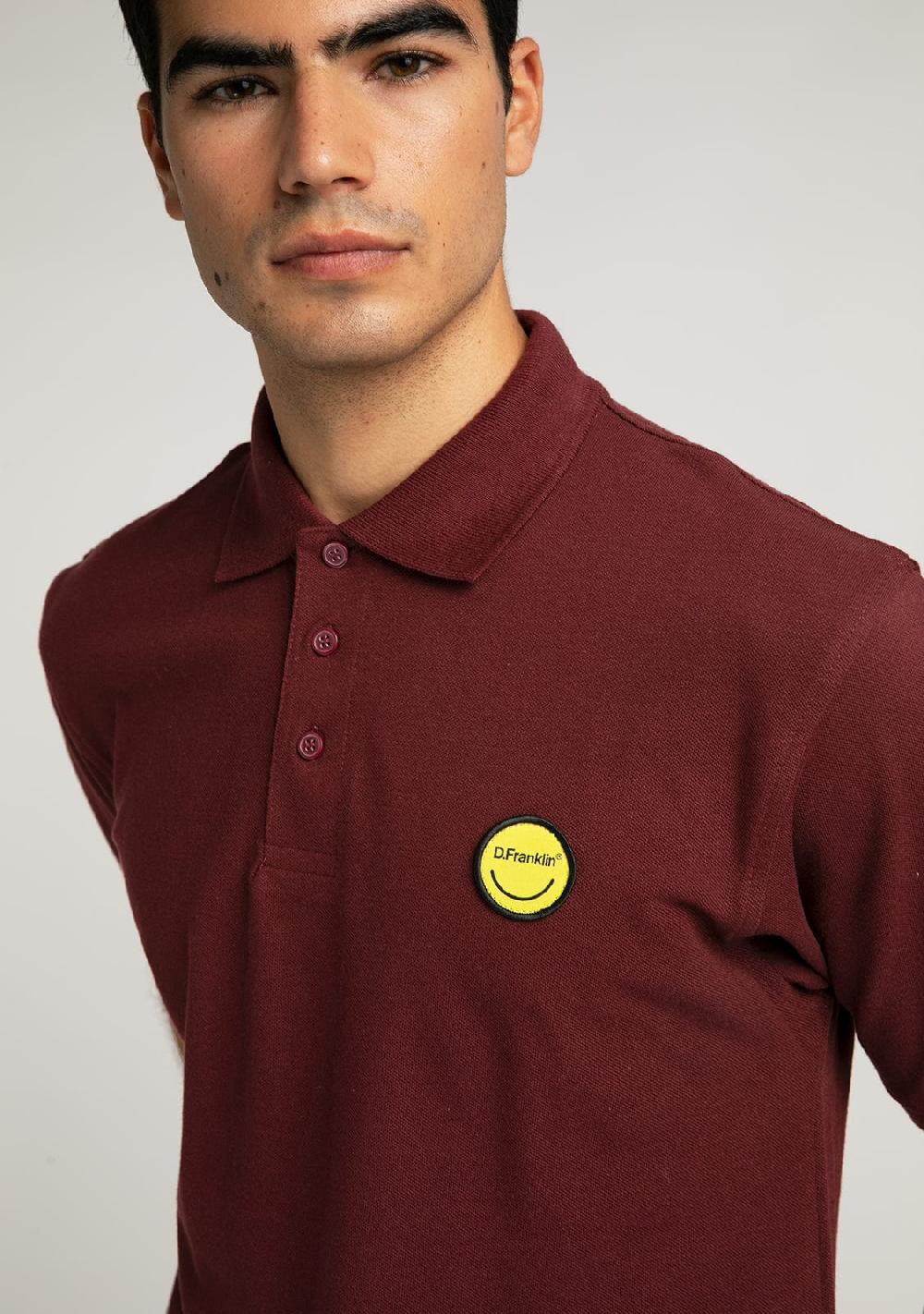 D.franklin Polo Smiley Burgundy Tienda