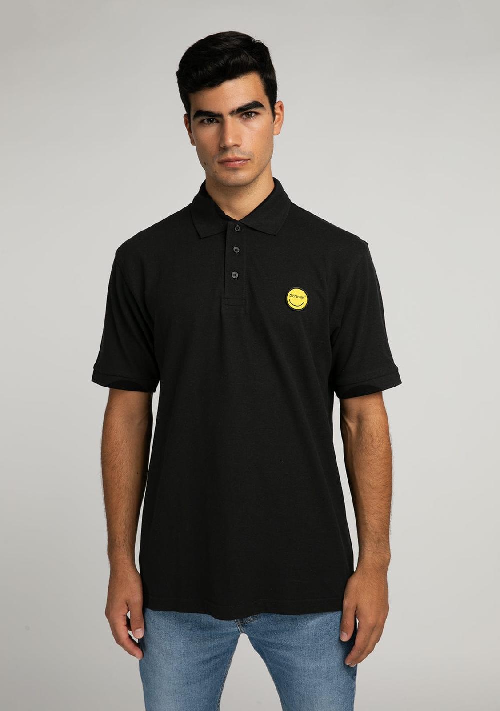 D.franklin Polo Smiley Black Liquidación