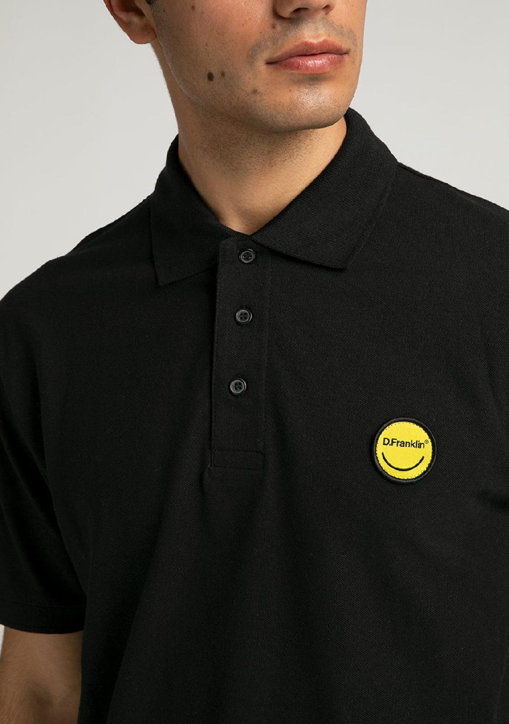 D.franklin Polo Smiley Black Liquidación