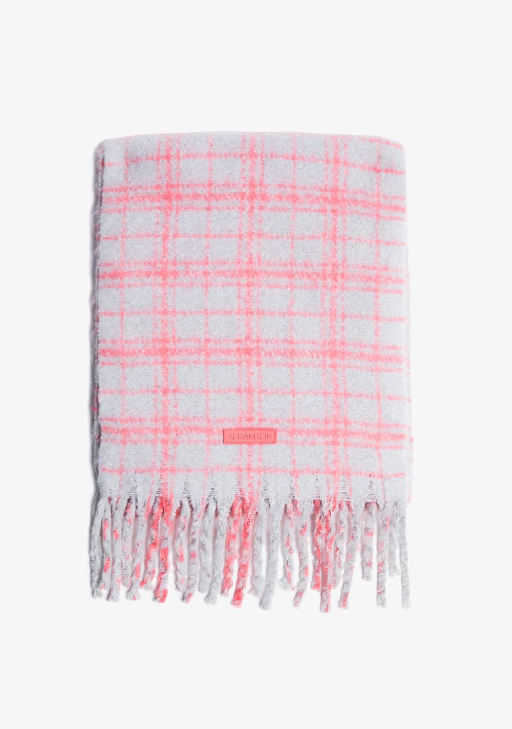 D.franklin Nordic Bomb Plaid Scarf Grey Outlet