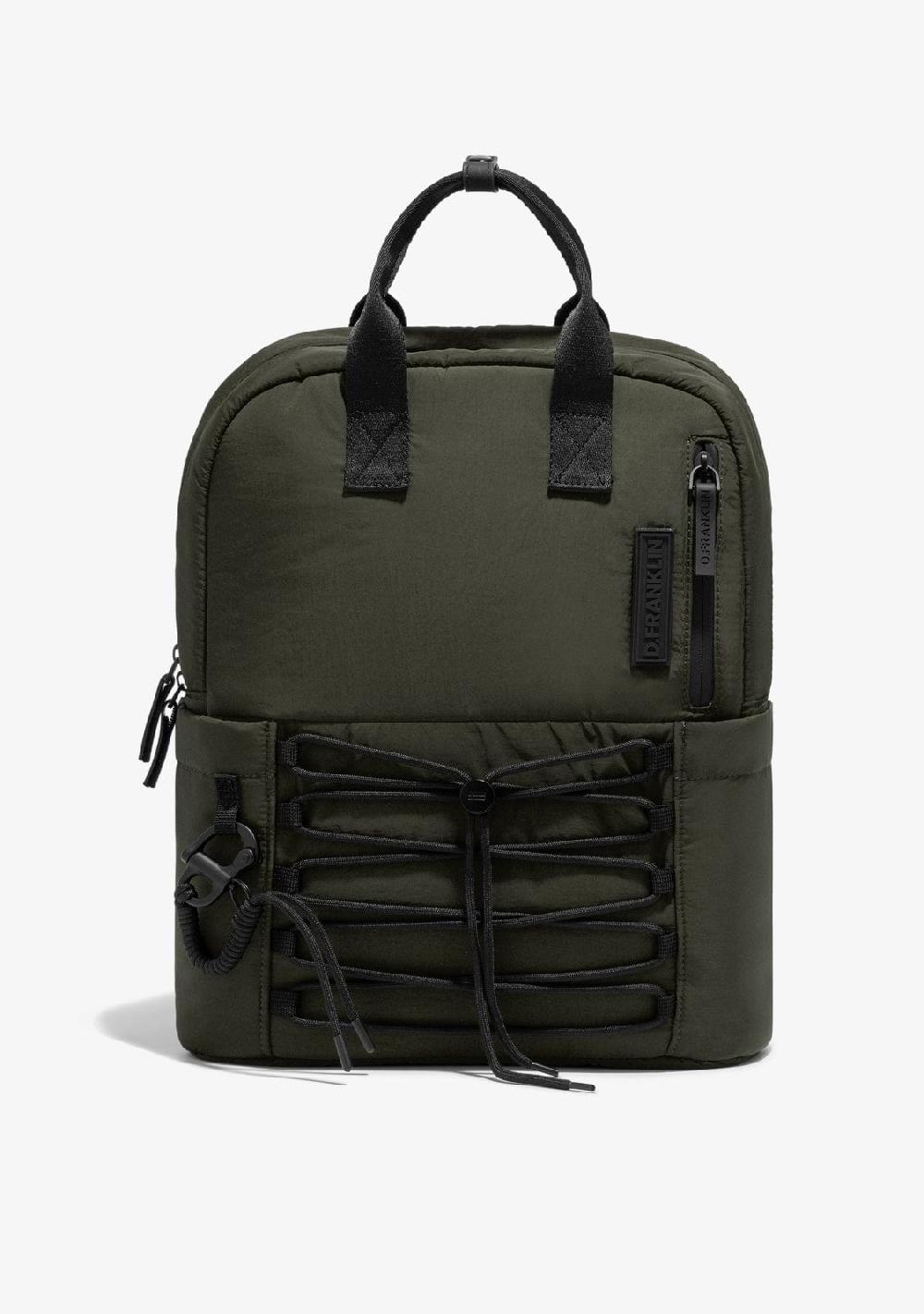 D.franklin Multi-Pocket Nylon Backpack Green Descuento