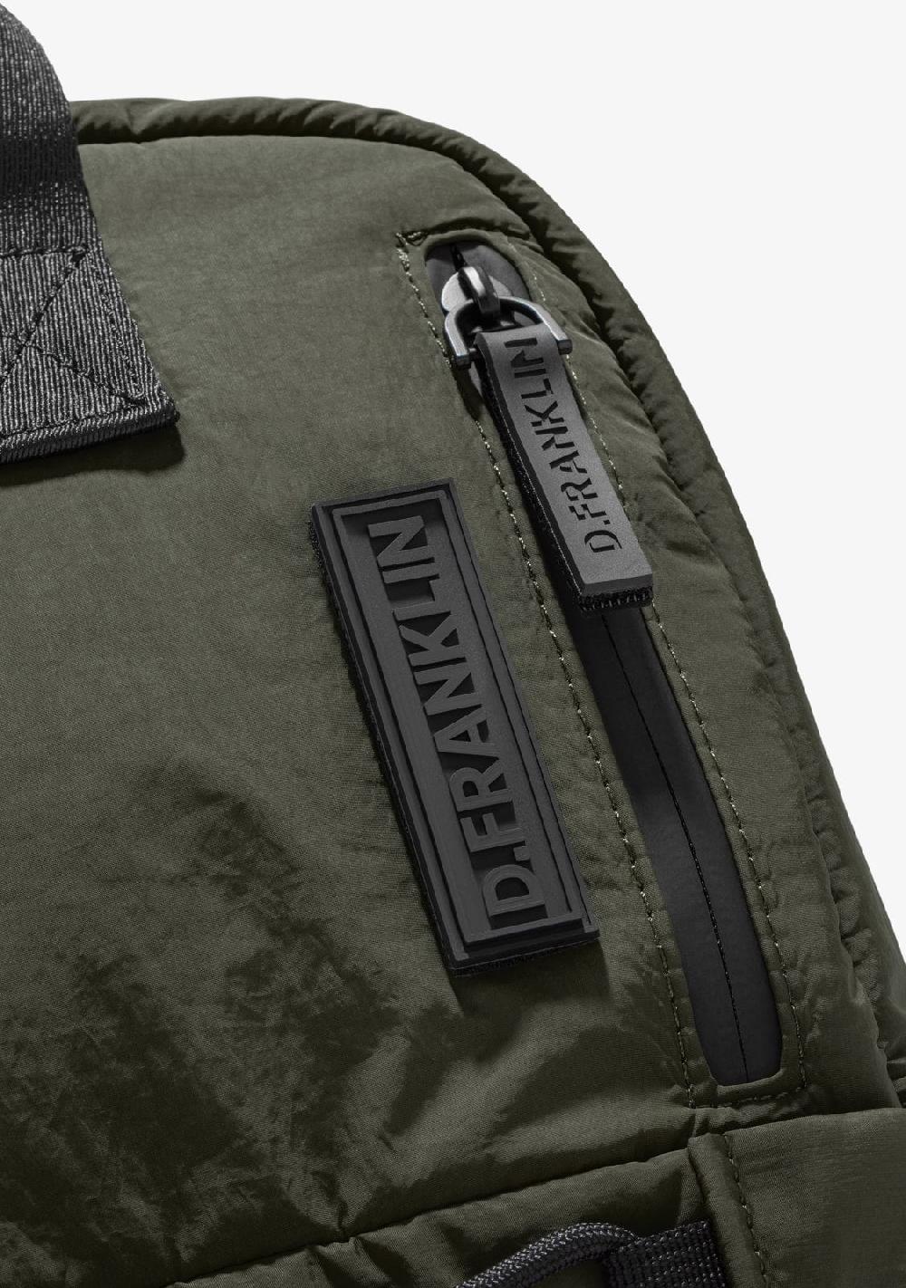 D.franklin Multi-Pocket Nylon Backpack Green Descuento