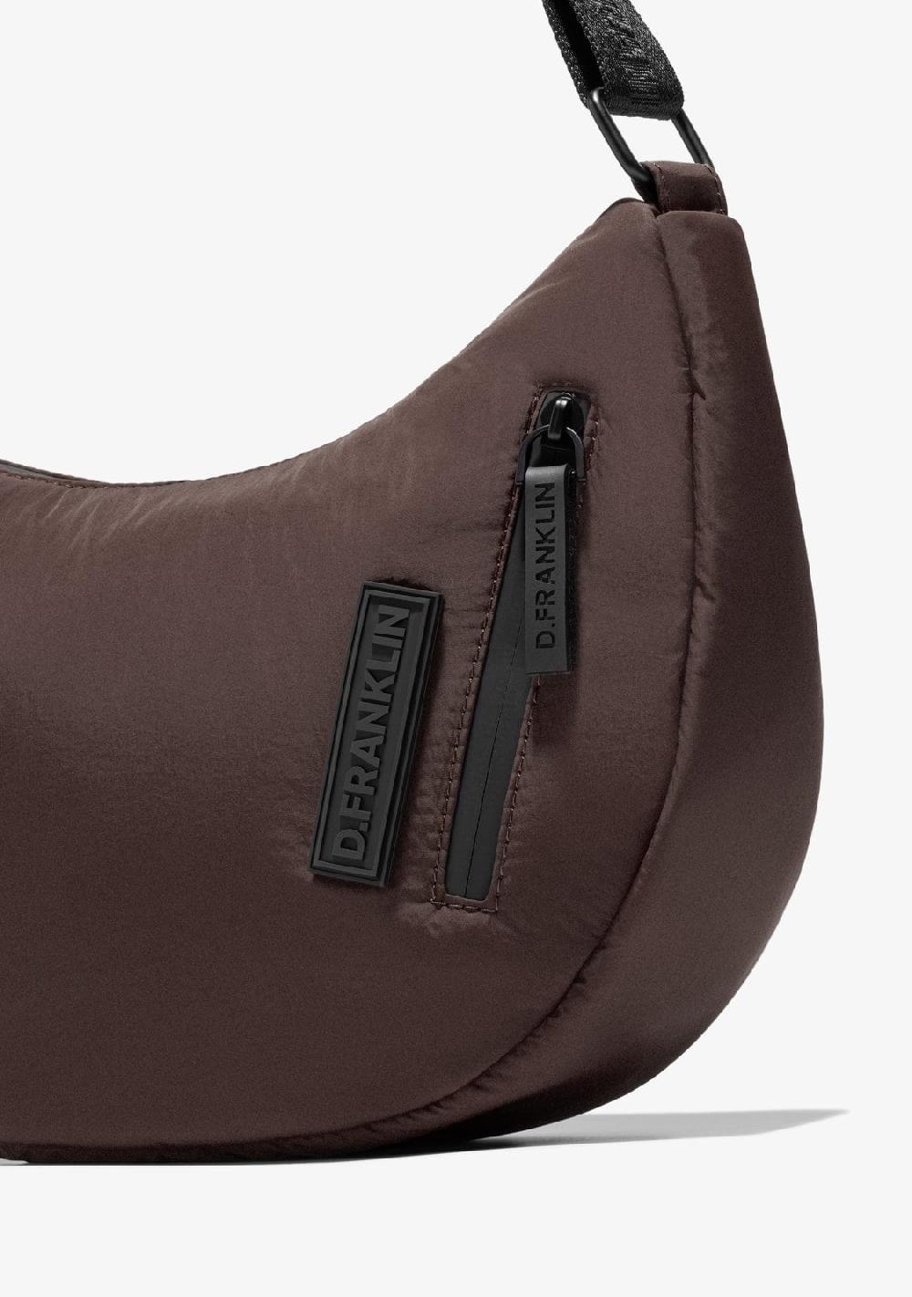 D.franklin Round Nylon Crossbody Bag Brown Mejor oferta