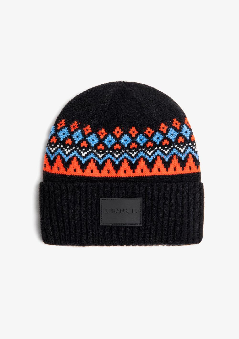 D.franklin Nordic TRK Fair Isle Beanie Navy Oferta especial
