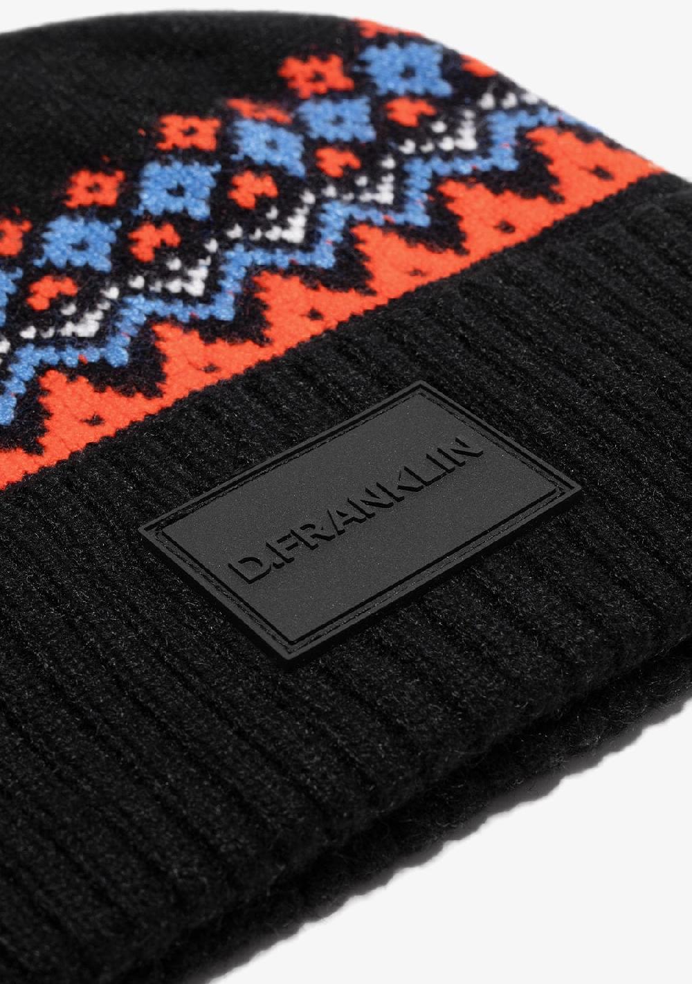 D.franklin Nordic TRK Fair Isle Beanie Navy Oferta especial