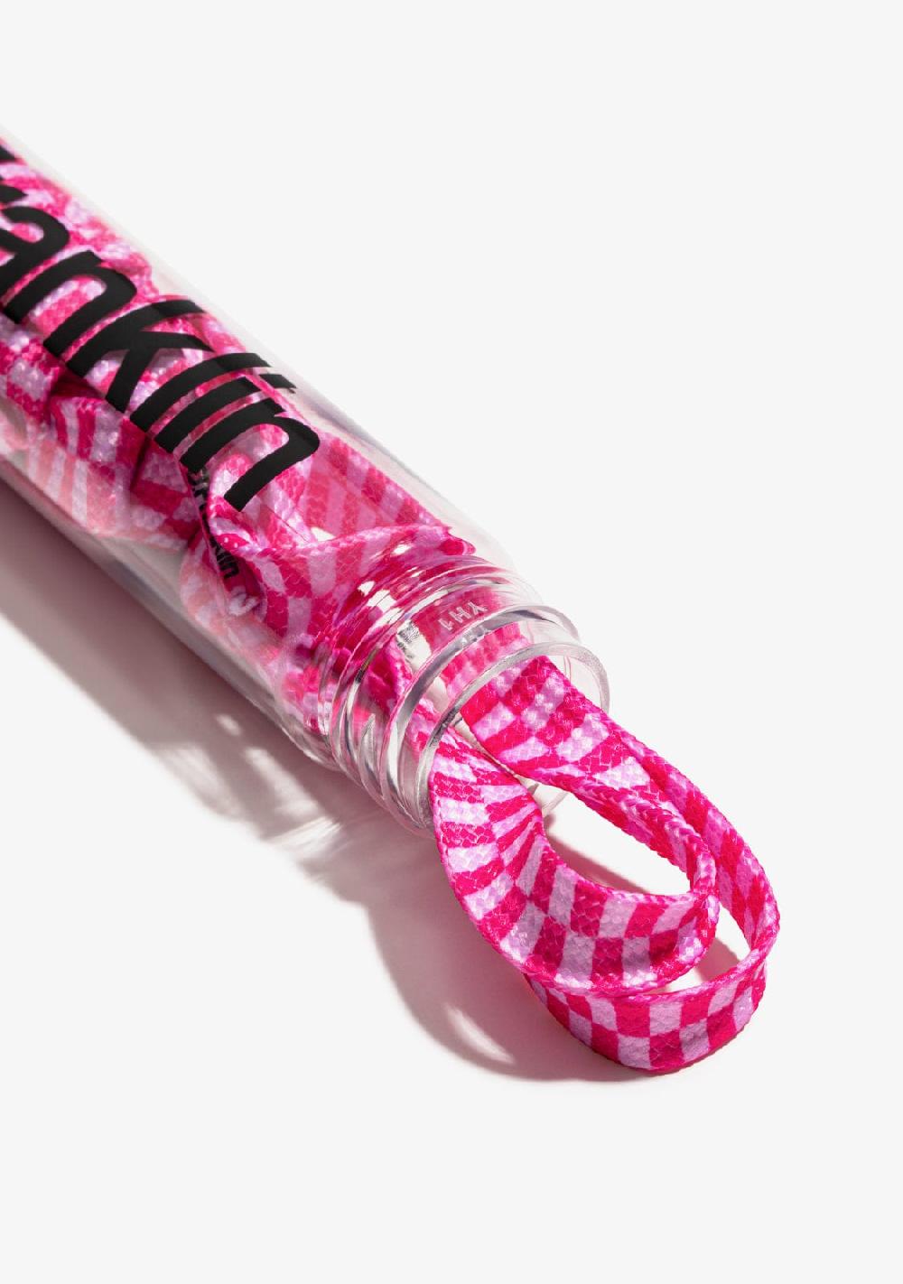 D.franklin Urban Check Shoelaces Pink / White Último día