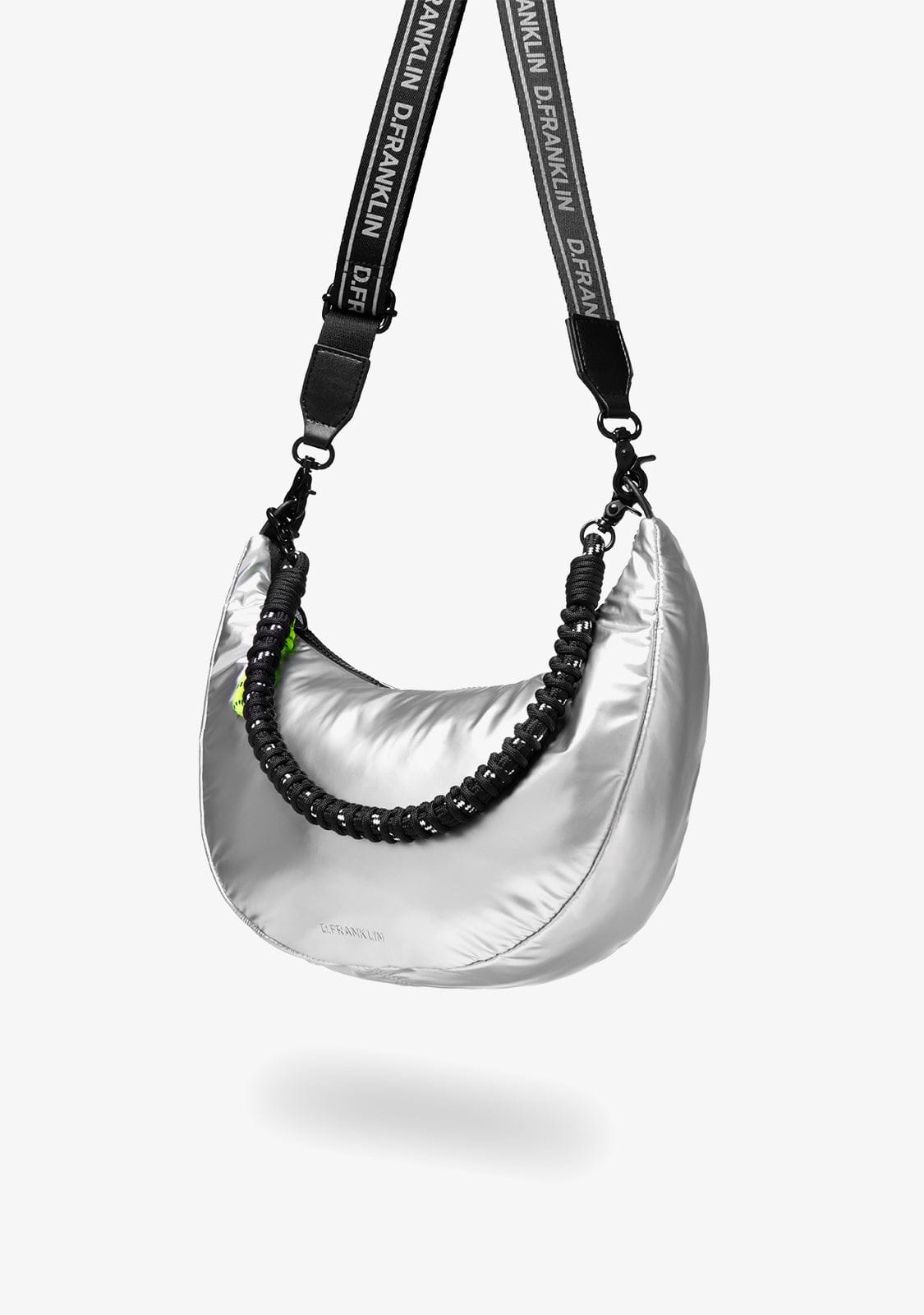 D.franklin Bomb Round Shoulder Bag Silver Precio de fábrica