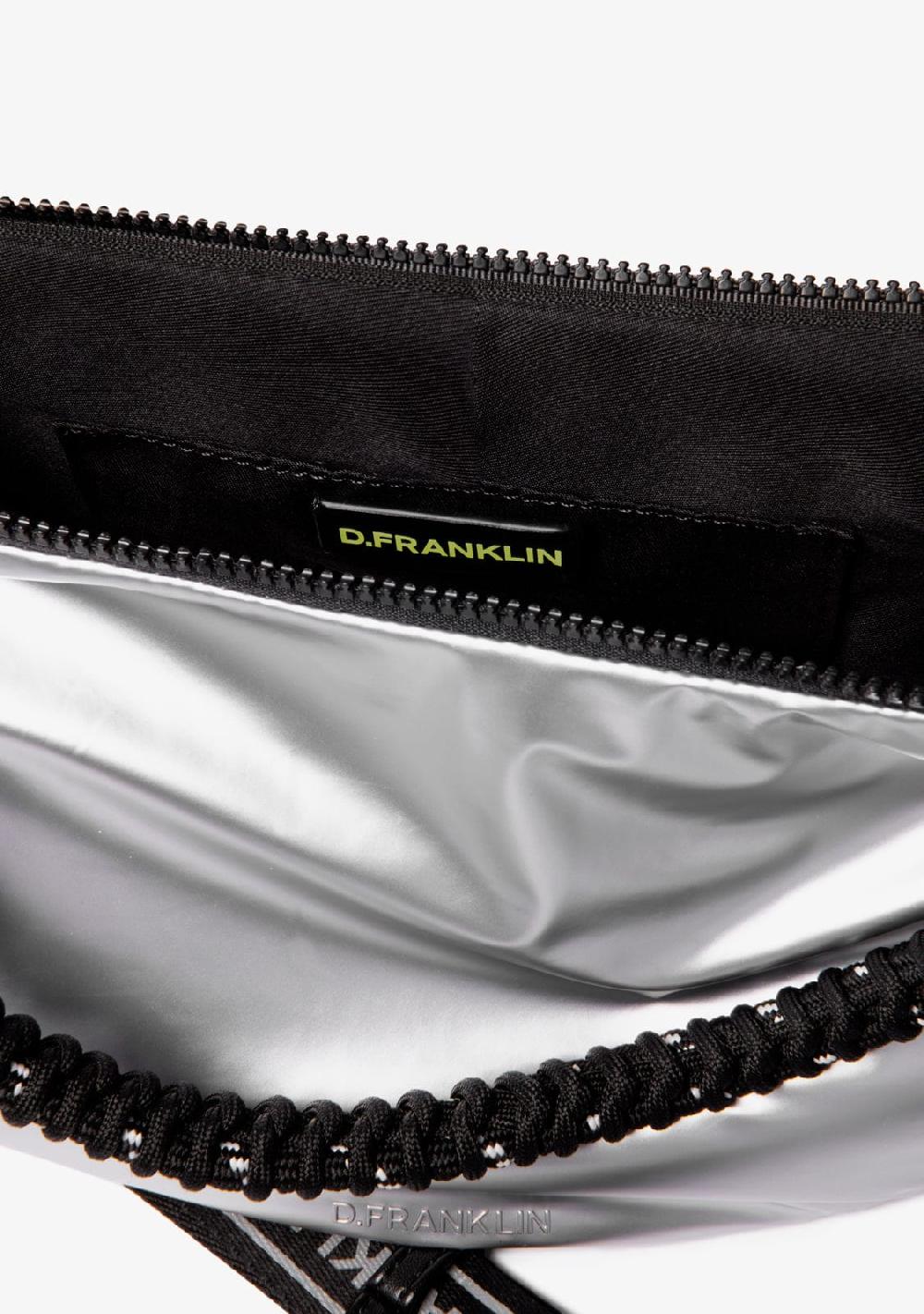 D.franklin Bomb Round Shoulder Bag Silver Precio de fábrica