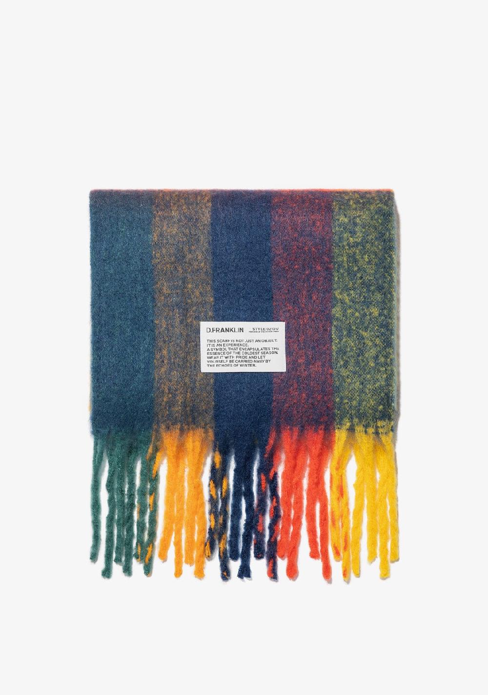 D.franklin Nordic Bomb Plaid Scarf Yellow / Multi Promoción por tiempo limitado