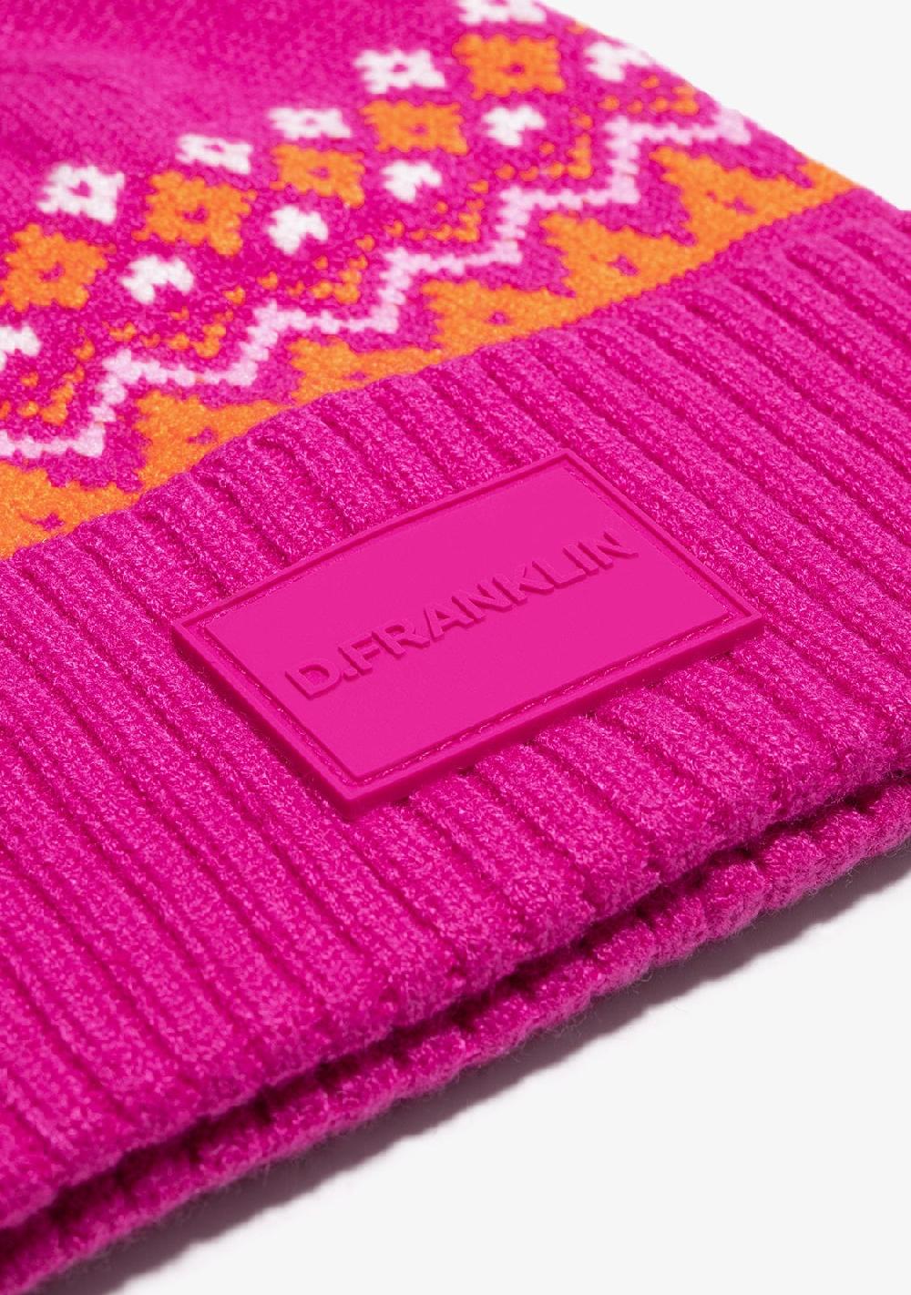D.franklin Nordic TRK Fair Isle Beanie Fuchsia Libre de impuestos