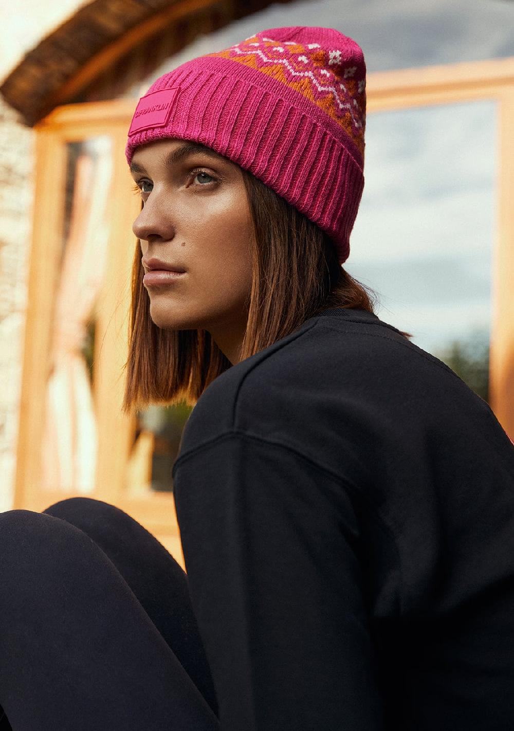 D.franklin Nordic TRK Fair Isle Beanie Fuchsia Libre de impuestos